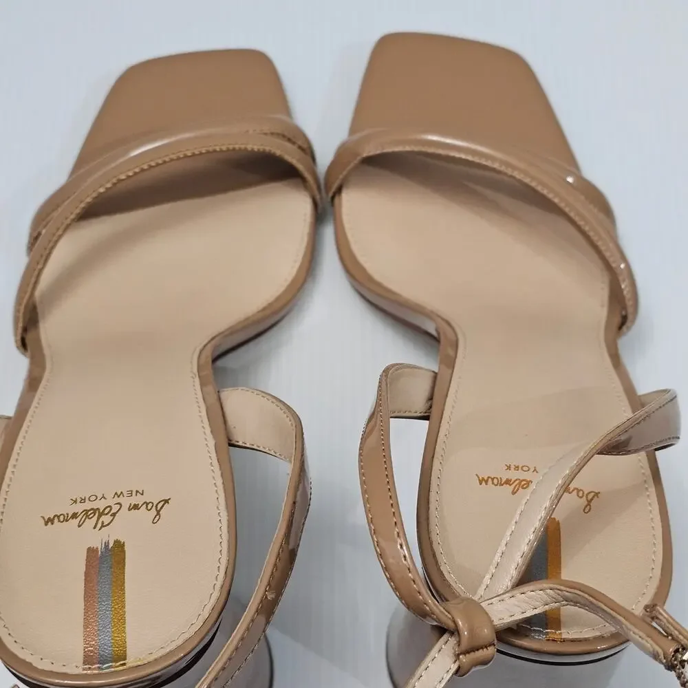 NEW Sam Edelman Kia Block Heel Strappy Sandal Rosa Blush Patent Size 10.5 - Picture 9 of 12